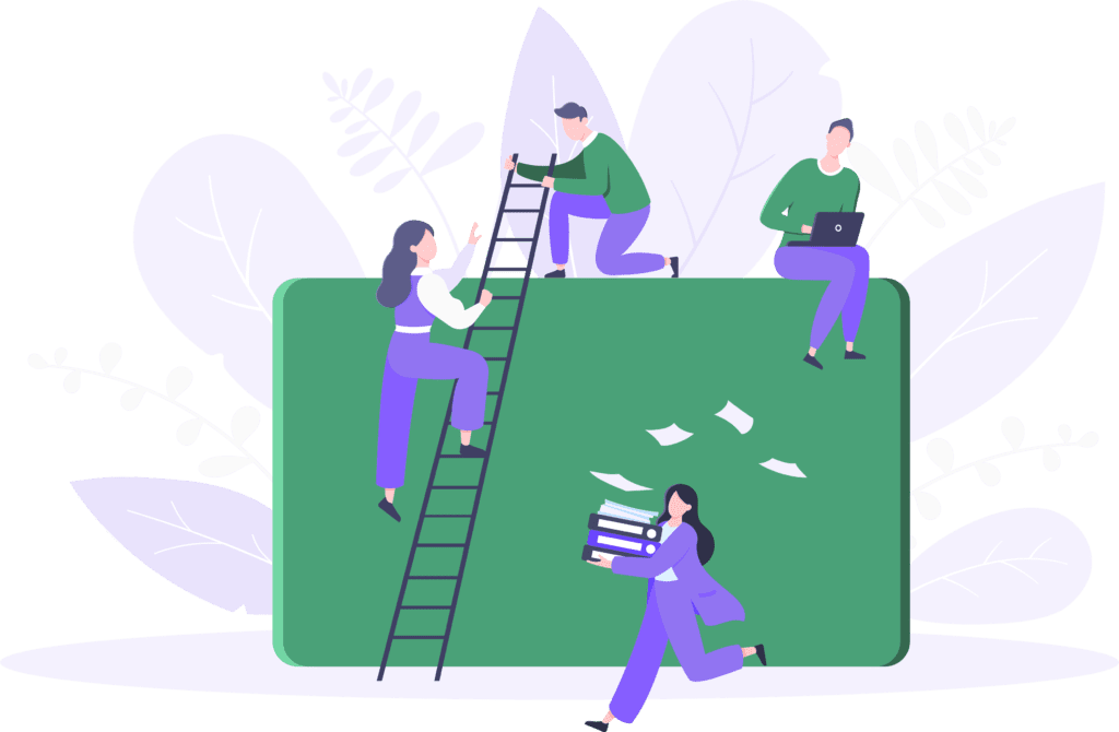 Graphic illustration of workers